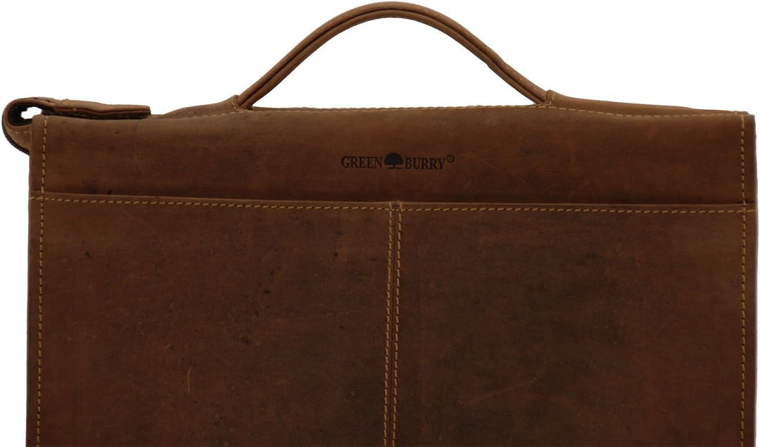 Greenburry Vintage Ringmappe Leder 29 cm Braun, Braun