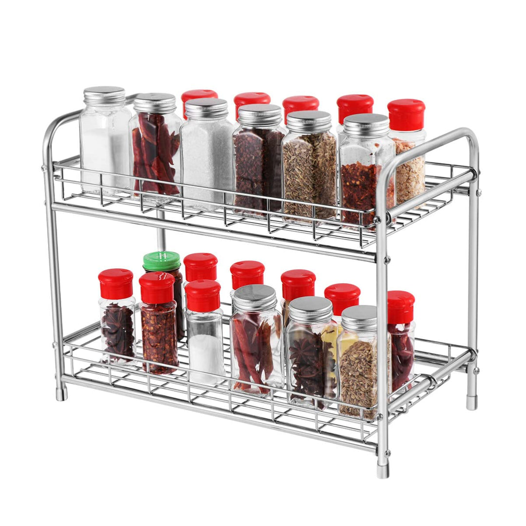 BESTonZON 2-Tier Gewürzregal mit ausziehbarem Design.Küche Counter Storage Organizer Halter für Gewü