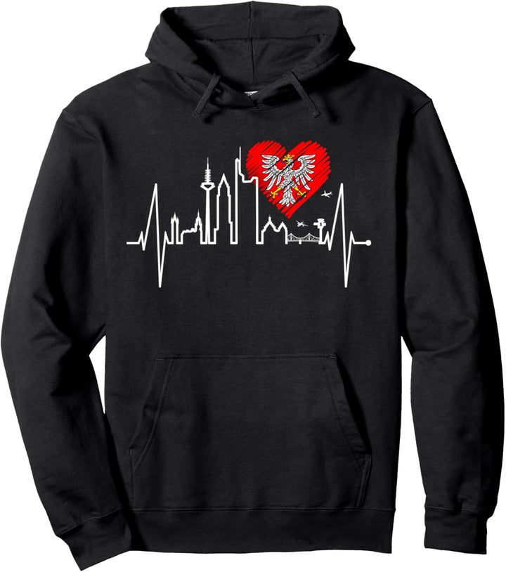 Frankfurt Skyline Herzschlag Fan Ich Liebe Frankfurt Am Main Pullover Hoodie