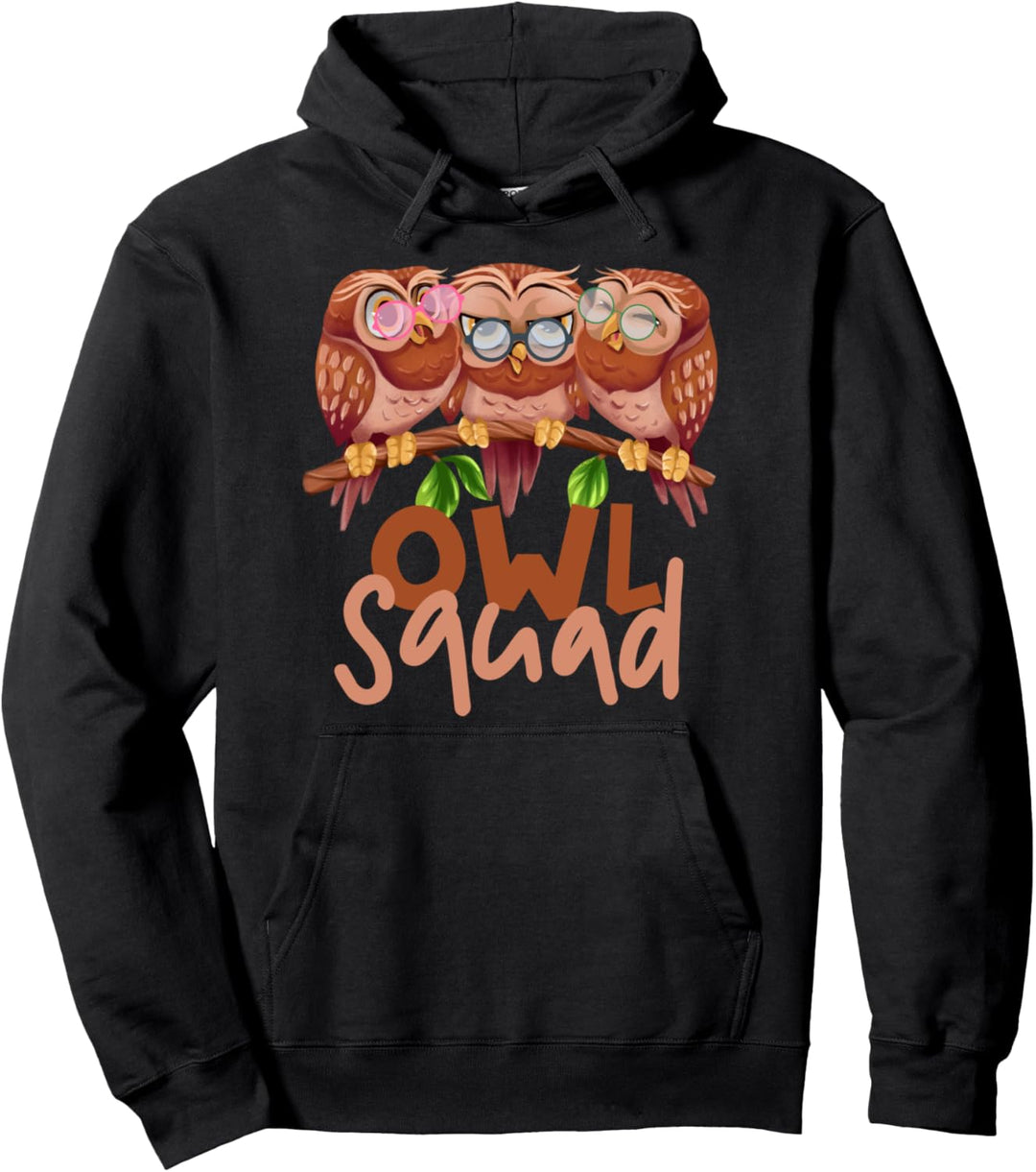 Eulen Squad Owl Eule Partner Team Gruppen Partnerlook Pullover Hoodie