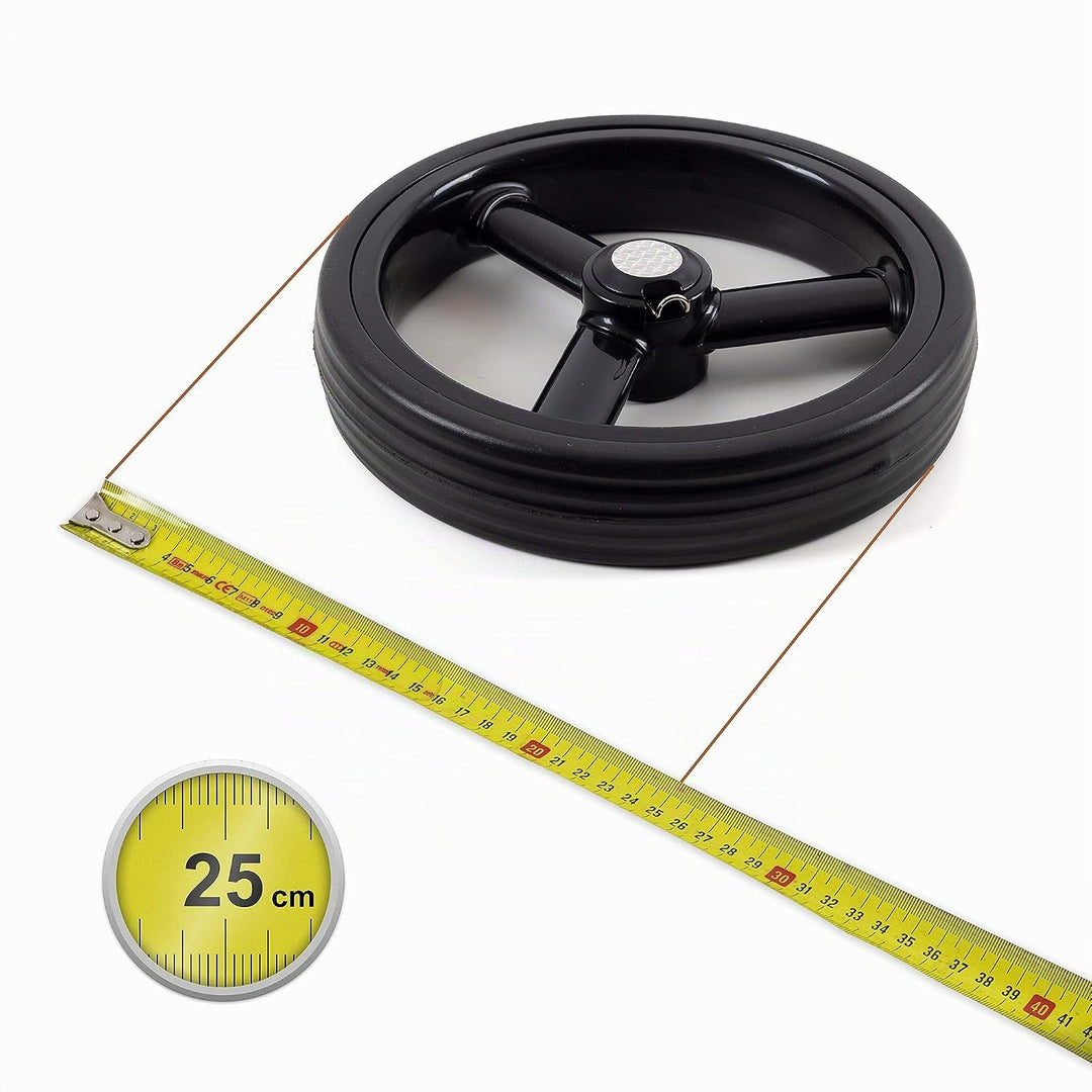 Andersen Ersatzrad für Royal Einkaufstrolley, Ø 250 mm, 3 Speichen, schwarz 1 Rad f. Royal: Ø 25cm,