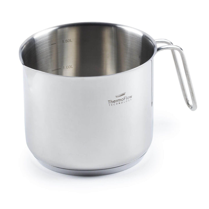 ROSMARINO Edelstahl-Induktions-Mokka-Kanne 300 ml - Moderne Türkische Cezve-Kaffeekanne mit 3-lagige