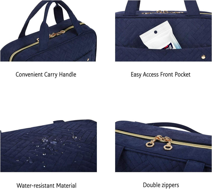 BAGSMART Kulturtasche Reise zum Aufhängen Kulturbeutel Damen für Makeup, Toilettenartikel (L-Blau),