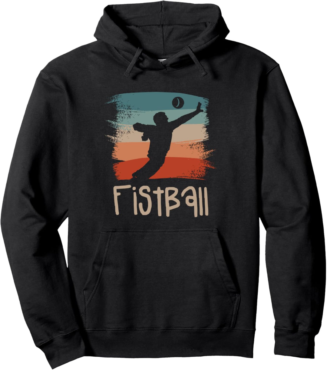 Retro Vintager Faustball Faustballspieler Pullover Hoodie