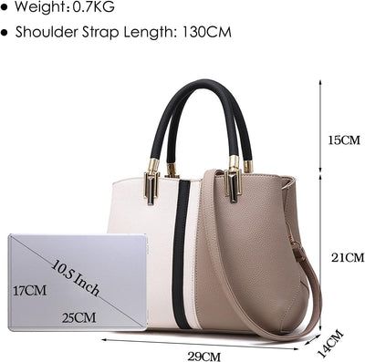 FANDARE Elegante Damen Umhängetaschen Schultertasche Frauen Handtasche PU Leder Wasserdicht für Büro