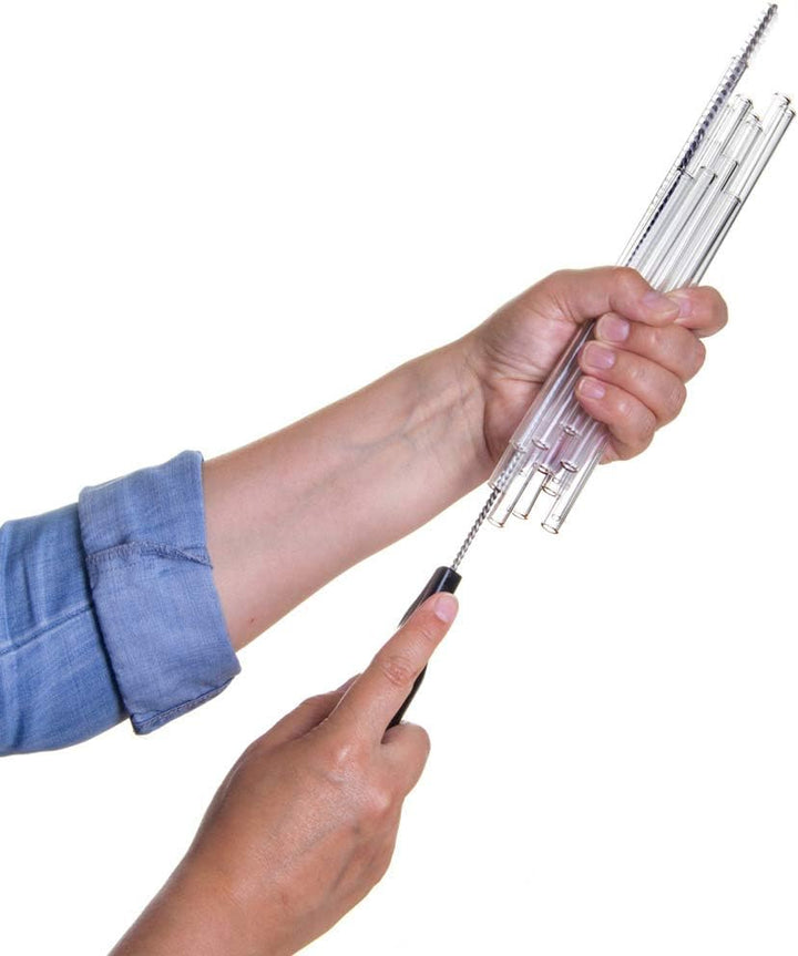 HALM 50x 27 cm Glasstrohhalme für die Gastronomie - perfekt für Kukki Cocktail Flaschen Strohhalme a