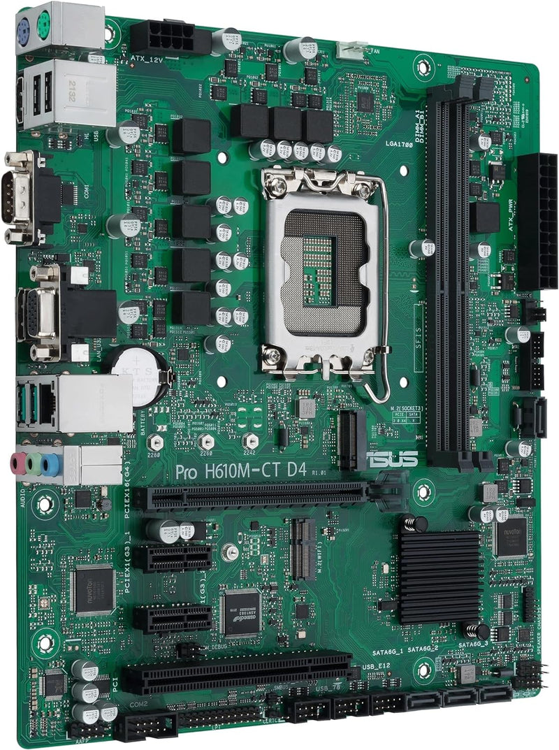 ASUS Pro H610M-C D4-CSM Business Mainboard Sockel Intel LGA 1700 (mATX, PCIe 4.0, ASUS COM Debug Hea