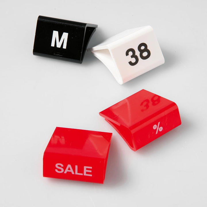 Deco Woerner Rabatt-Hinweis Aktions-Reiter Sale Clipper Grössenstecker für Regalböden% Schmal