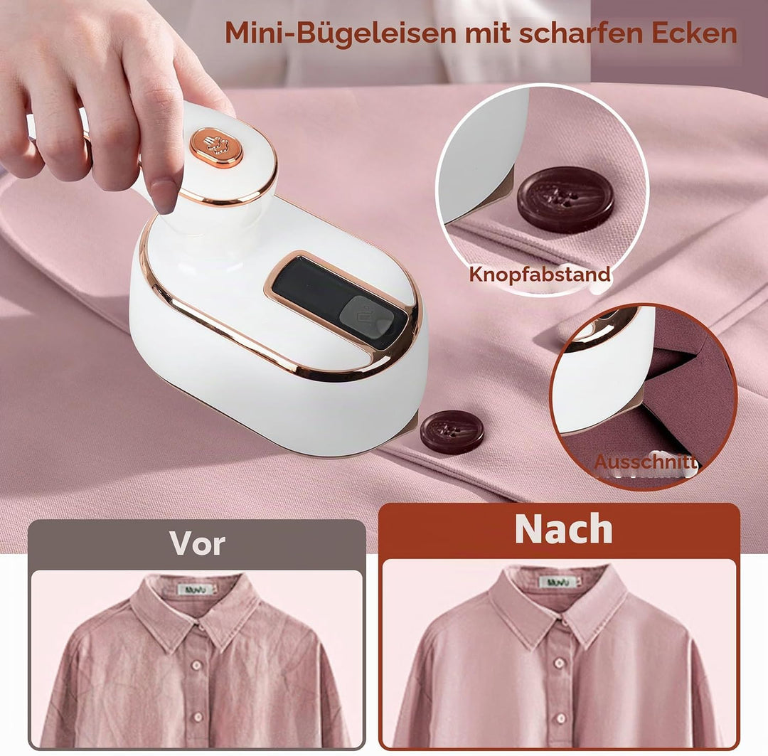 ZStarlite Steamer Dampfbügeleisen Kleidung Keramikplattendesign, Faltbares 1000W Dampfglätter Reiseb