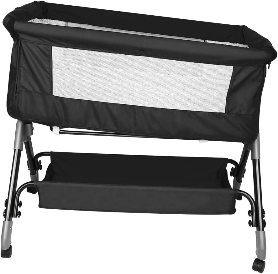 LANTUS Baby Beistellbett,Kompatibel mit verschiedenen Betten, Einfach zu Montieren und Transportiere