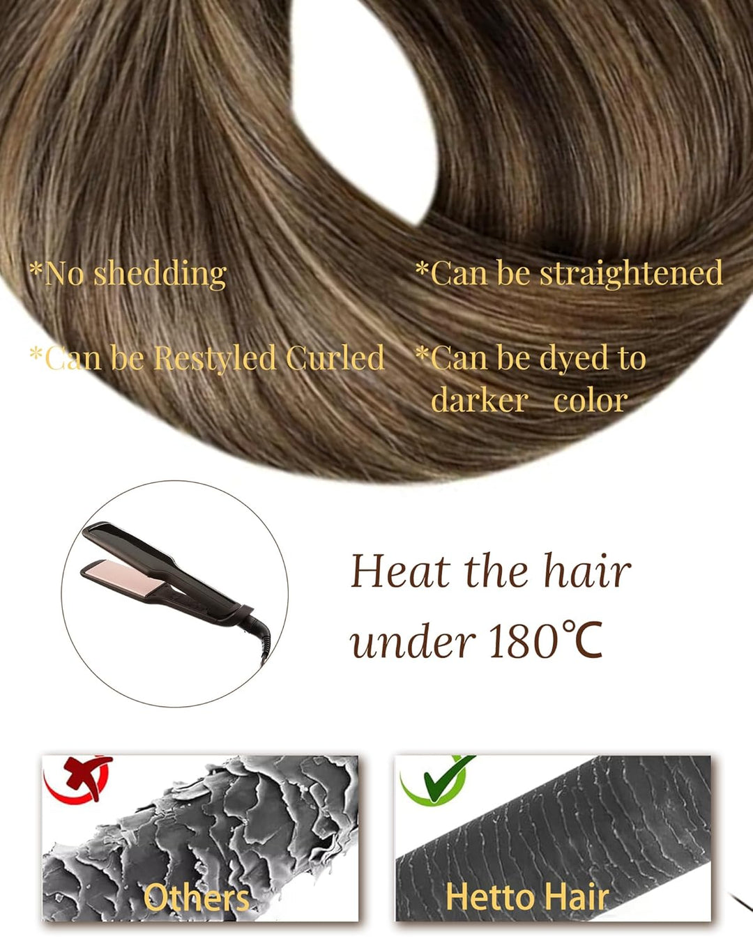 Hetto Ombre Tape in Echthaar Extensions Remy Echthaar Tape in Extensions Braun Tape in Echthaar Haar
