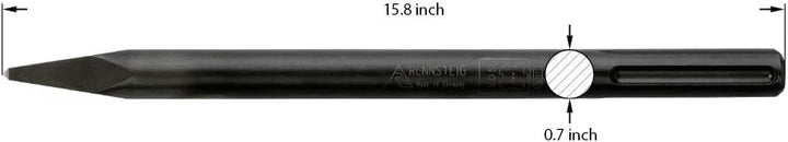 Rennsteig Meissel (Meissel) Set, SDS Max - Flachmeissel 400 x 25 mm, Spitzmeissel 400, Spatmeissel 4