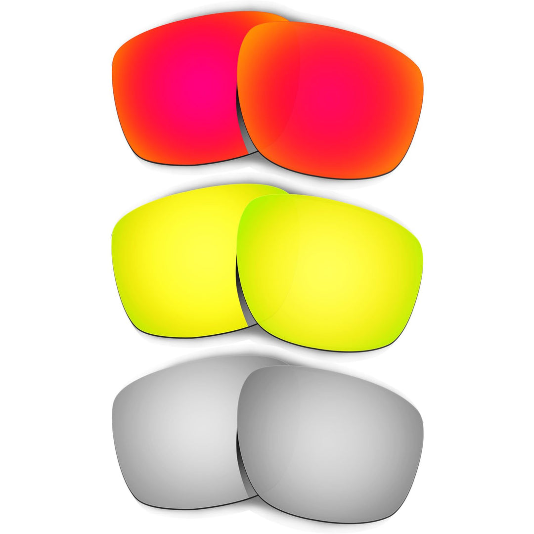 HKUCO Plus Replacement Lenses For Oakley Sliver - 3 pair Combo Pack