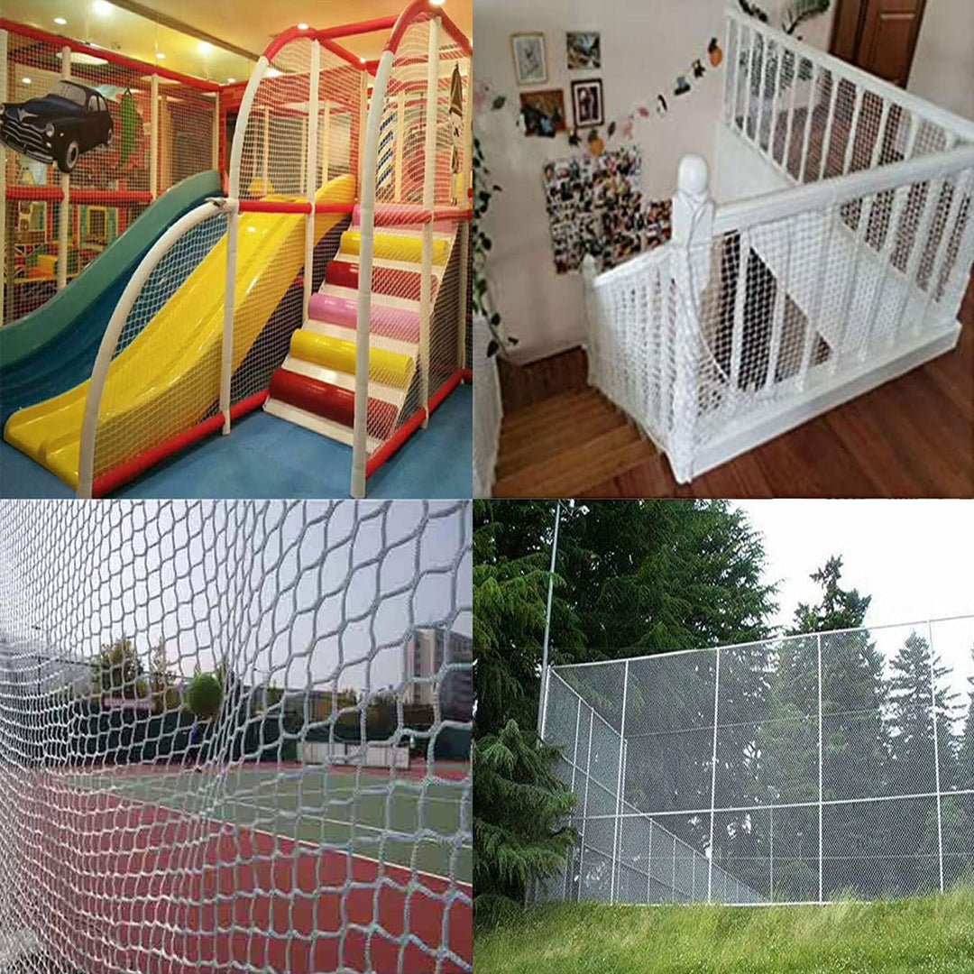 KACQIYT Weiss Sicherheitsnetz Katzennetz Schutznetz Kinder Hochbett Treppe Balkon Fenster Gehäuse Ra