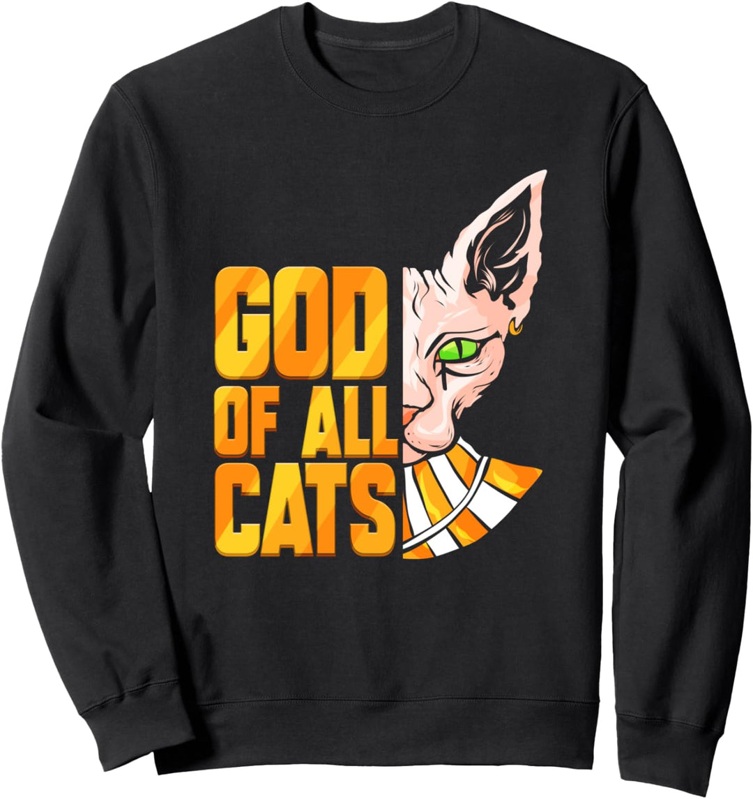 God of all Cats - Ägyptische Sphynx Katze Haustier Geschenk Sweatshirt