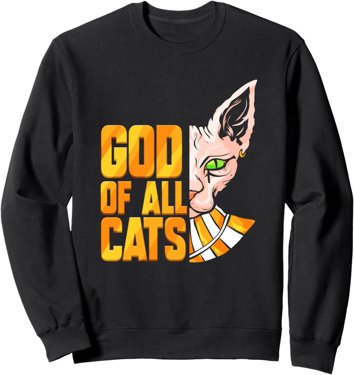God of all Cats - Ägyptische Sphynx Katze Haustier Geschenk Sweatshirt
