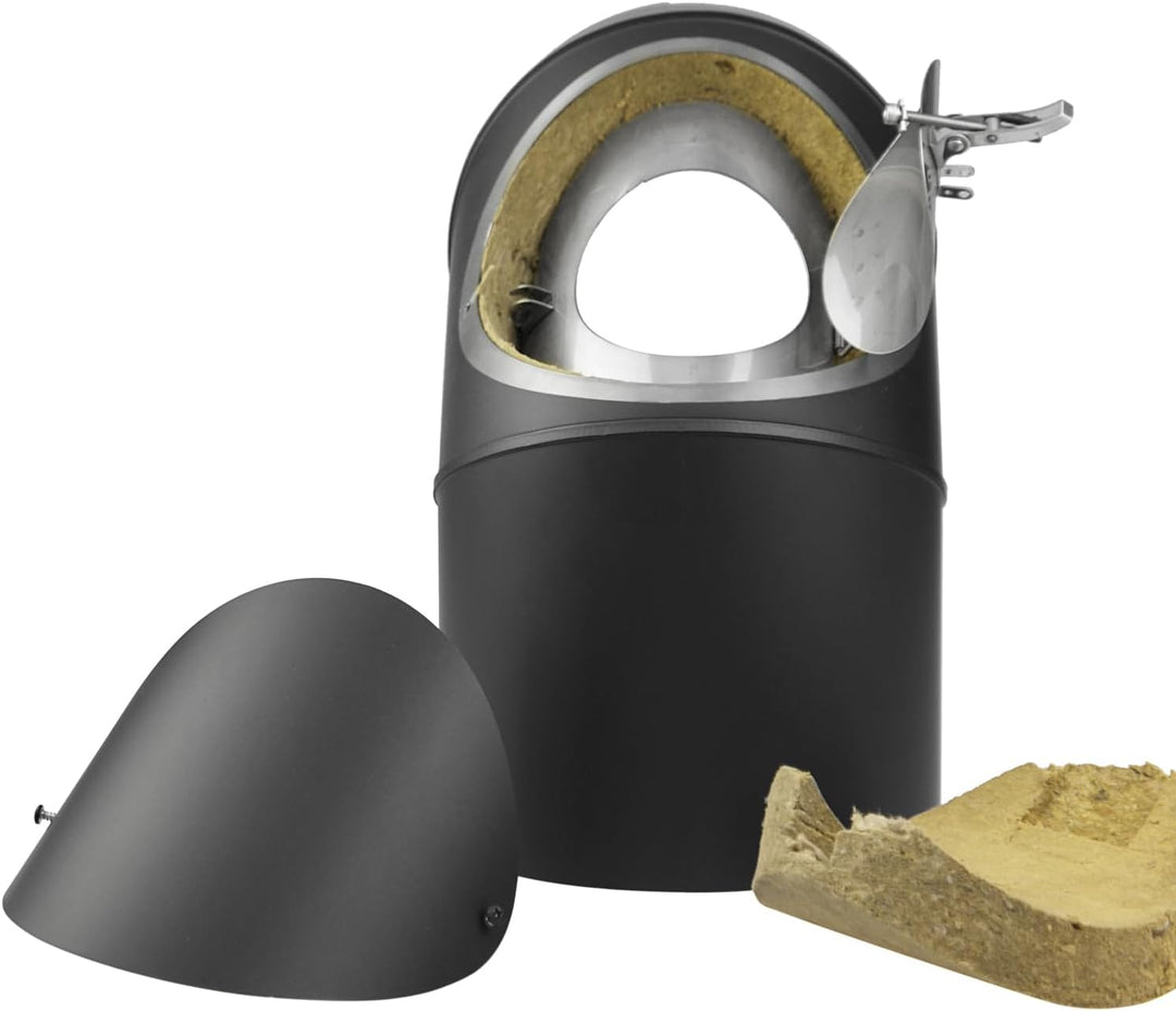 raik Rauchrohrbogen/Ofenrohrbogen 90° Coltherm Doppelwandig mit Isolierung Durchmesser 150 mm mit Re