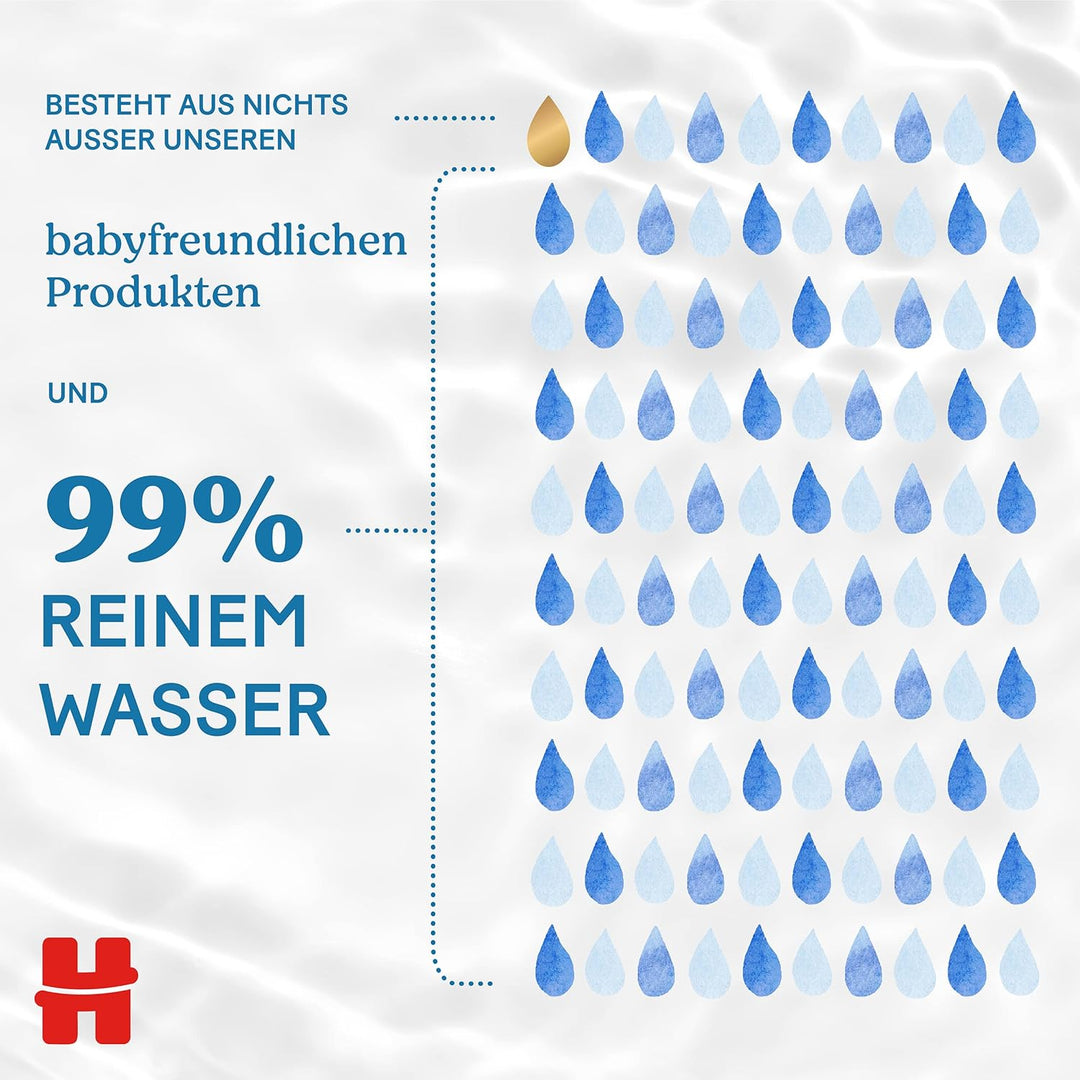 Huggies Pure Extra Care Sensitive Baby-Feuchttücher, Für den ganzen Körper, 99% reines Wasser, Parfü