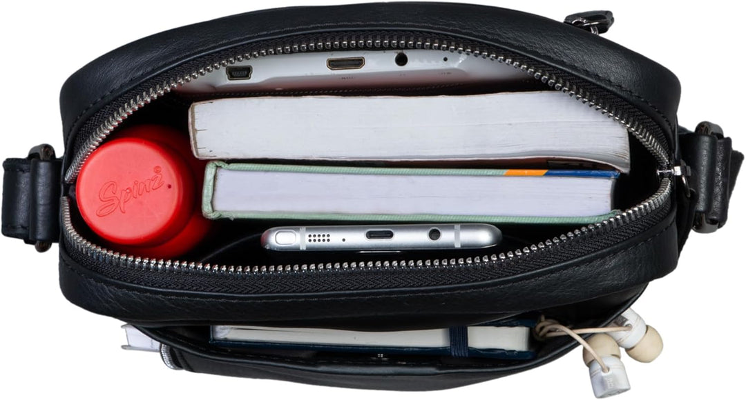 STILORD 'Kennedy' Kleine Umhängetasche Echtleder Vintage Messenger Bag Ledertasche für 8,4 Zoll Tabl