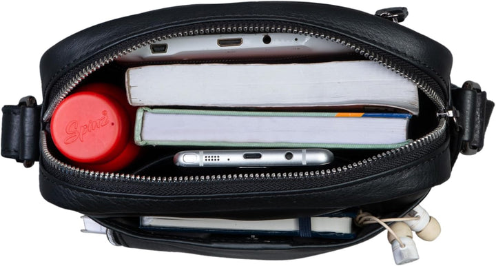 STILORD 'Kennedy' Kleine Umhängetasche Echtleder Vintage Messenger Bag Ledertasche für 8,4 Zoll Tabl