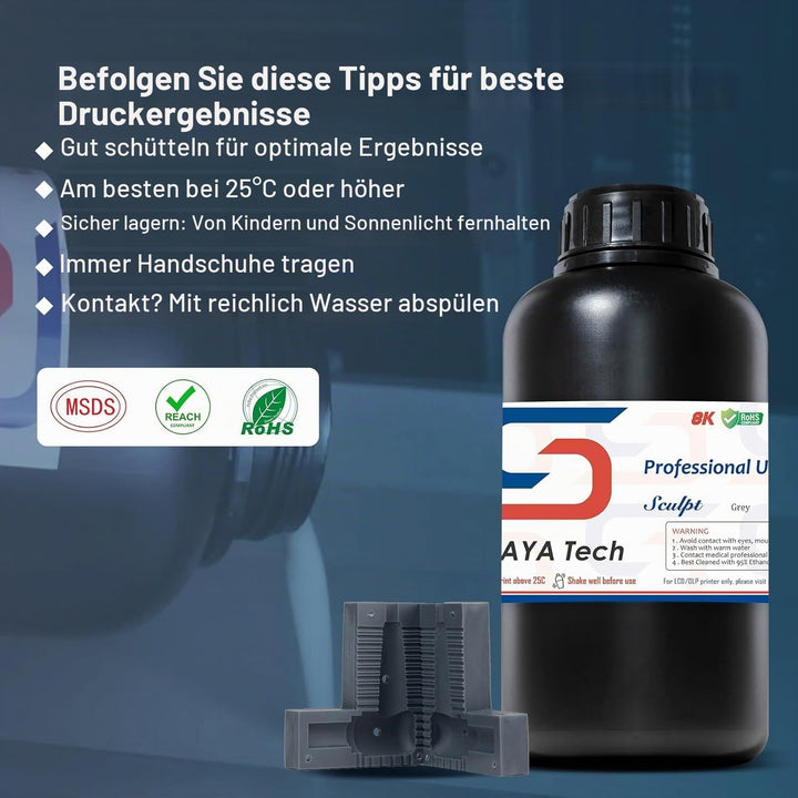 Siraya Tech Sculpt 3D-Druckerharz Hohe Temperaturauflösung Widerstandsharz für DLP/LCD Drucker Wie M