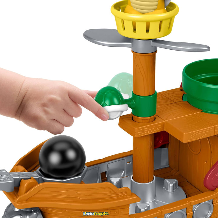 Fisher-Price Little People Kleinkindspielzeug My Mario Bowser-Luftschiff-Spielset mit Figur für Roll