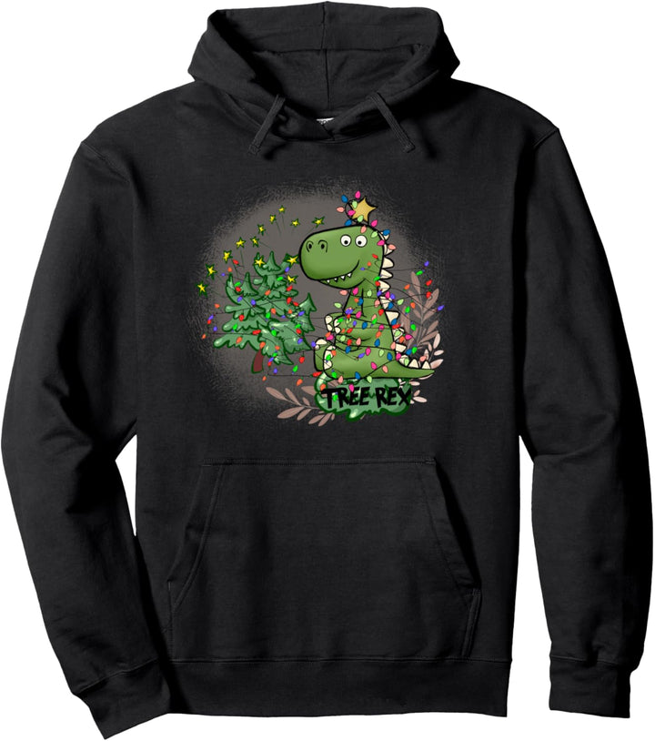 Tree Rex Weihnachten Dinosaurier Merry Rexmas Dino Lichterkette Pullover Hoodie