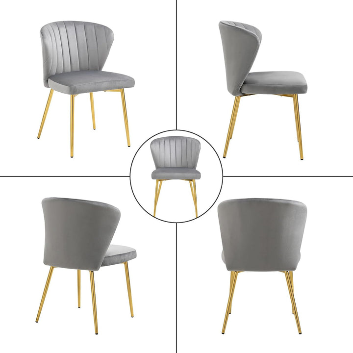 Sepnine® Esszimmerstühle Samt 4er Set, Moderner Küchenstuhl, Polsterstuhl Esszimmer, Ergonomischer E