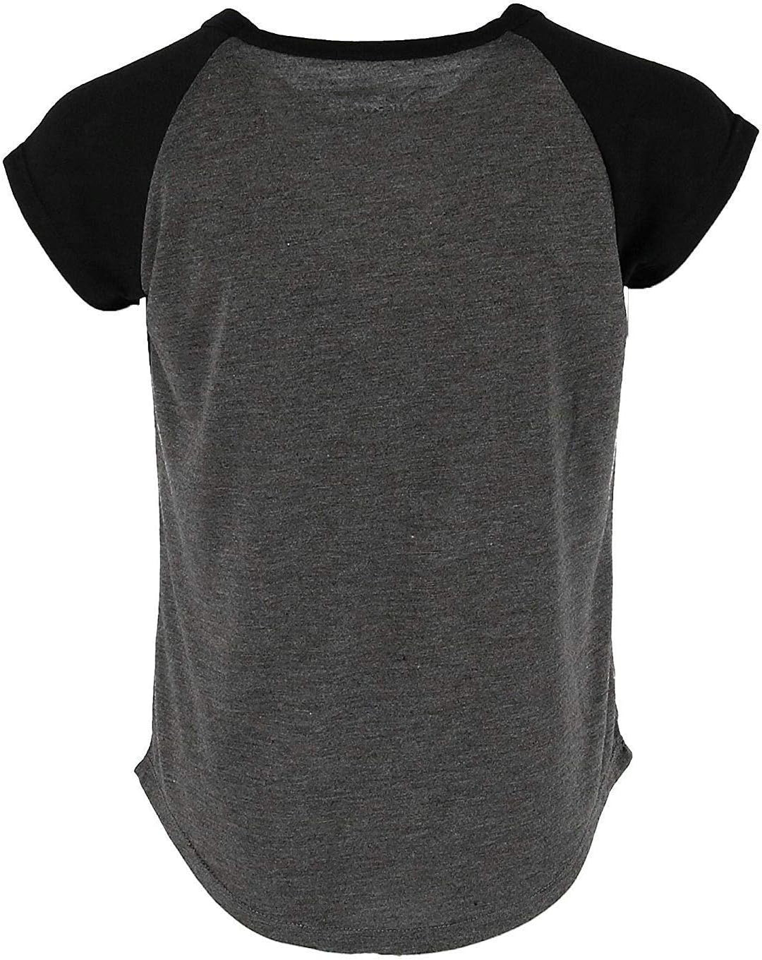 Disney Youth Girls Mickey Peeking Pocket Tee Charcoal Small