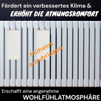 Luftbefeuchter für Heizung Set inkl. Haken - Keramik Wasserverdunster - beige matt - Wasserverdunste