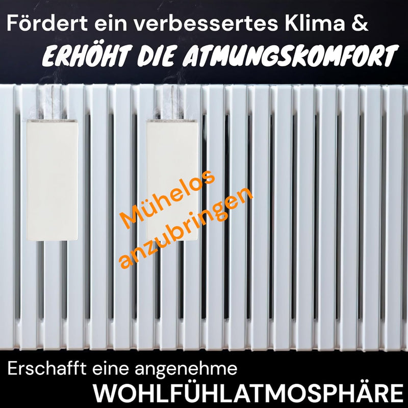 Luftbefeuchter für Heizung Set inkl. Haken - Keramik Wasserverdunster - beige matt - Wasserverdunste