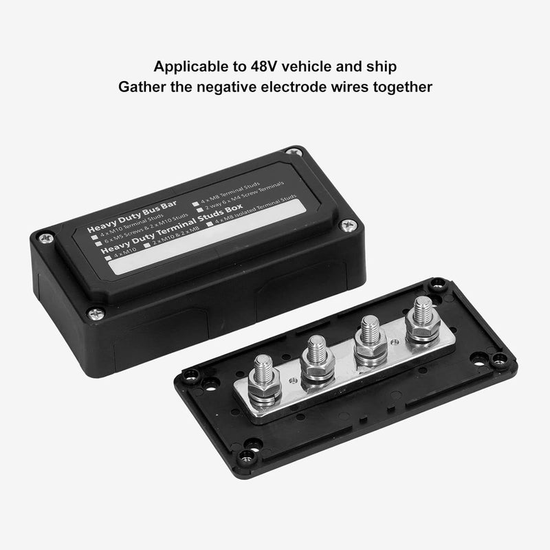 300 A Sammelschiene Stromverteilerblock DC 48 V M8 Anschlussbolzen Batterieanschlussblock für Auto,