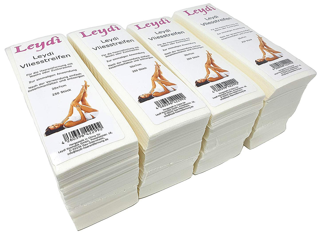 NEU: SPARANGEBOT 1000 Leydi Vliesstreifen - für die Haarentfernung mit Warmwachs und Zuckerpaste