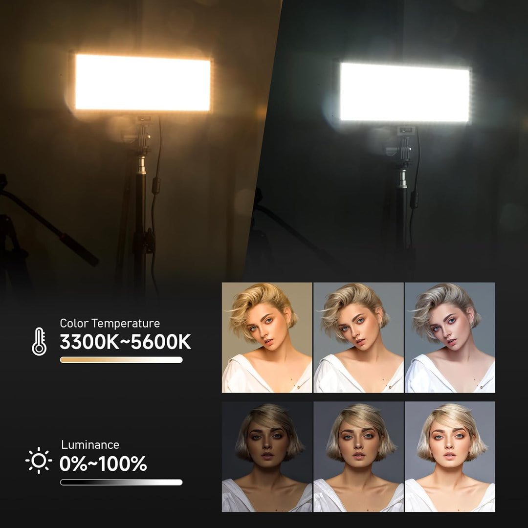 VILTROX L132T 3300K~5600K LED Videoleuchte Dimmable Panel Licht LED für DSLR Kamera mit NP-F550 Akku