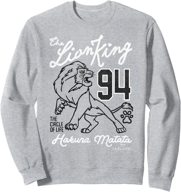 Disney Lion King Simba '94 The Circle Of Life Line Art Logo Sweatshirt
