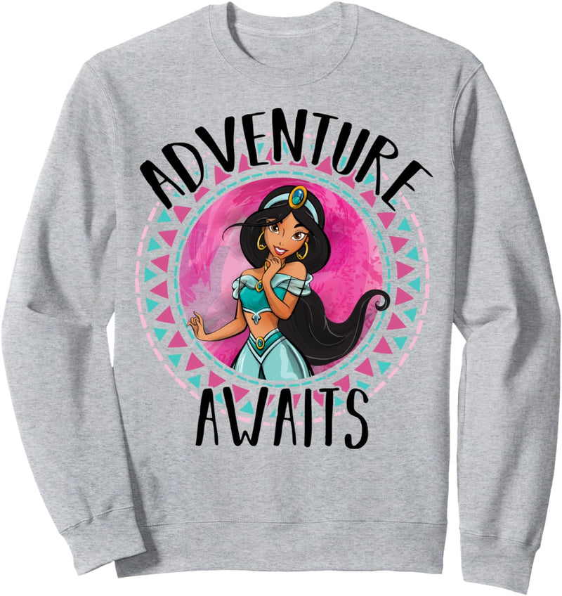 Disney Aladdin Jasmine Adventure Awaits Circle Portrait Sweatshirt