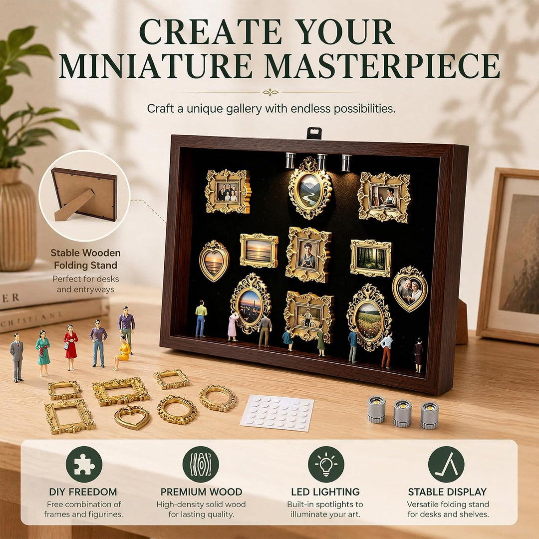 DIY Mini Museum Silhouette Box, Personalisierte DIY Silhouette Box, Mini Museum Bilderrahmen mit 8 M