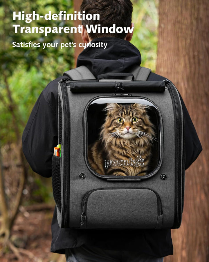 pecute Katzenrucksack Bubble Haustier Rucksack mit Netzfenster, Tragbare und Faltbare Katzentasche,