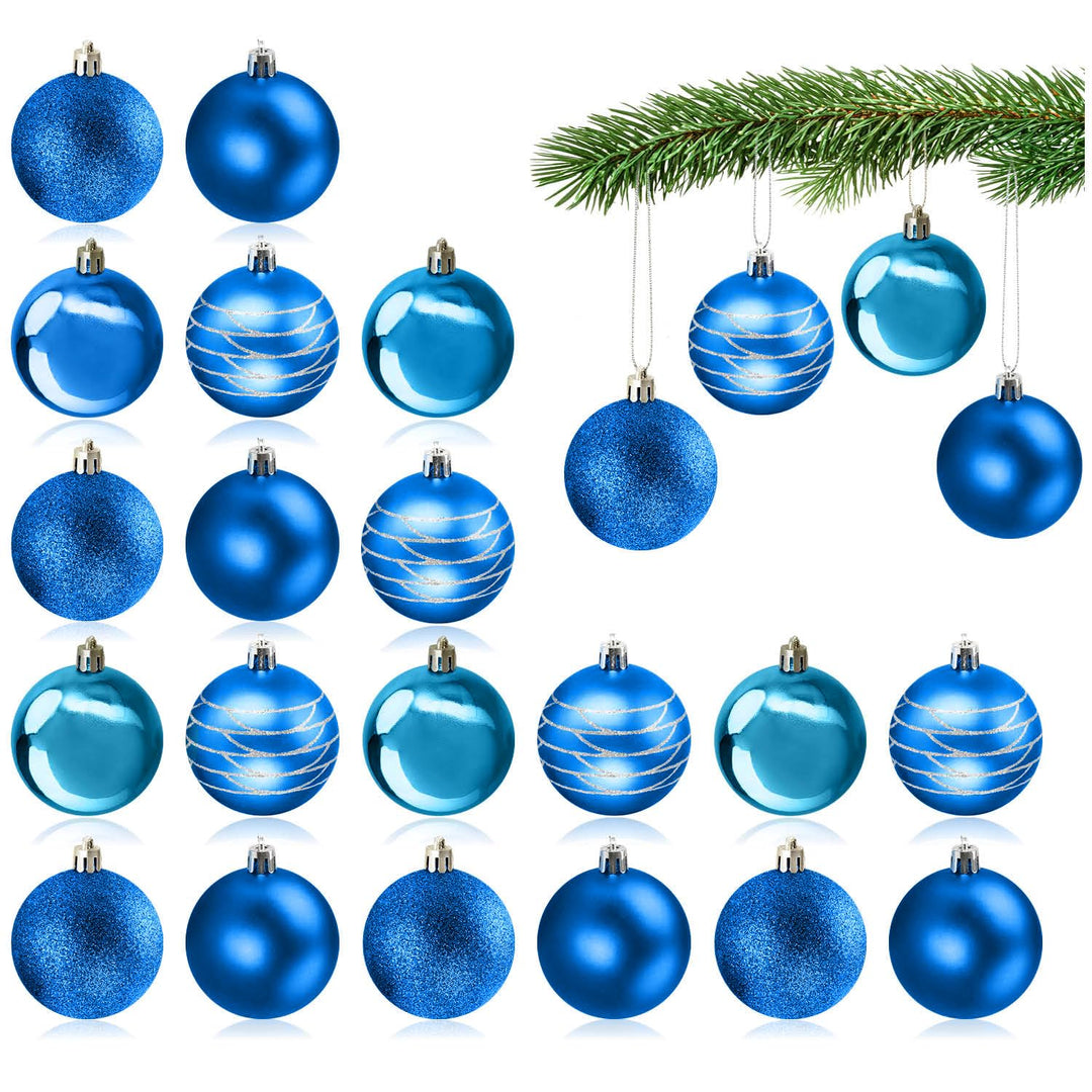 com-four® 20x Weihnachtskugeln, Christbaumkugeln bruchsicher aus Kunststoff für Weihnachten, Baumsch