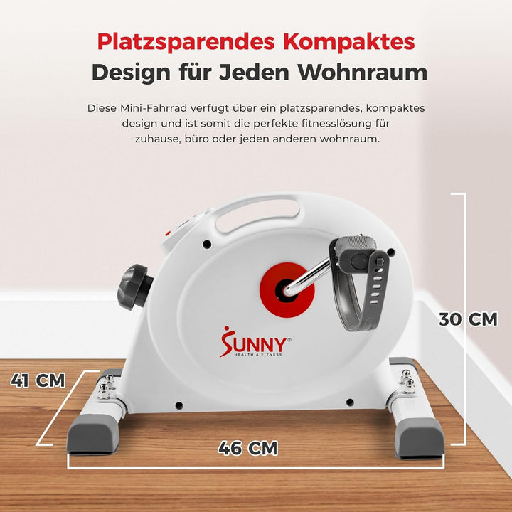 Sunny Health & Fitness Smart-Heimtrainer, Untertisch-Mini-Pedaltrainer mit Doppelfunktion für Senior