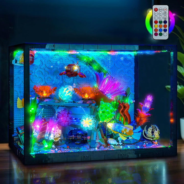 Licht-Kit Kompatibel mit Lego 10366 Tropical Aquarium Decoration (Kein - Lego-Set) Vielfarbig Versio