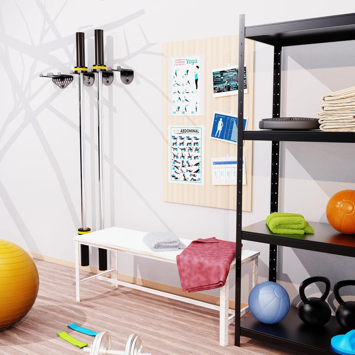 VAIIO Einzelner olympischer Langhantelaufhänger, Garage, Fitnessstudio, Bar, Wandregal, vertikale La