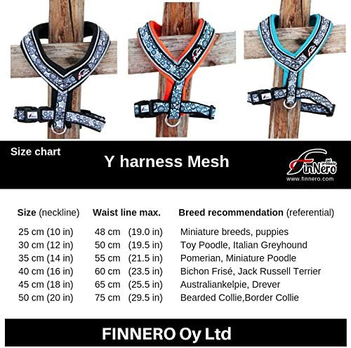 FFINNERO Ocean Hundegeschirr, weich, verstellbar, mit Neoprenpolsterung (45 cm, Türkis) türkis 45 cm