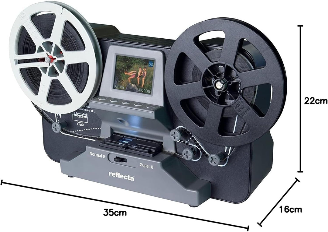 Reflecta Film Scanner Super 8 – Normal 8 | Film Digitalisieren in HD | Kein Computer Erforderlich |