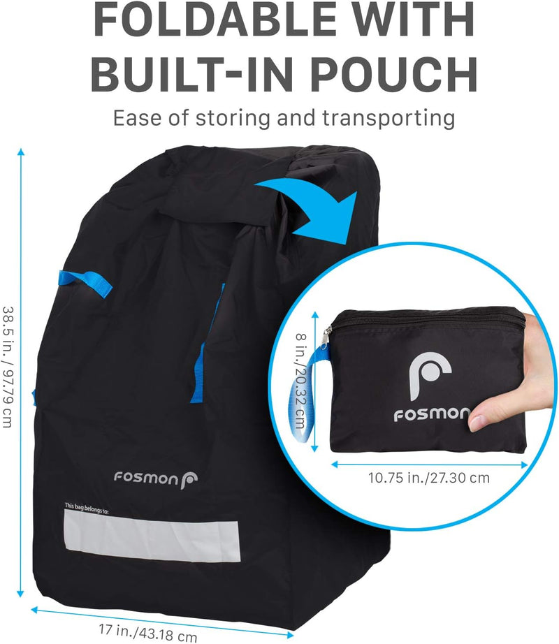 Fosmon Reisetasche für Autositz, Flugzeug, Verstellbarer Schultergurt, gepolstert, Nylon-Rucksack, U