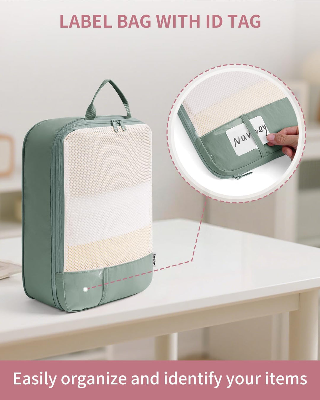 Narwey Koffer Organizer Set, Compression Packing Cubes Backpack, Kompression Packwürfel Rucksack and