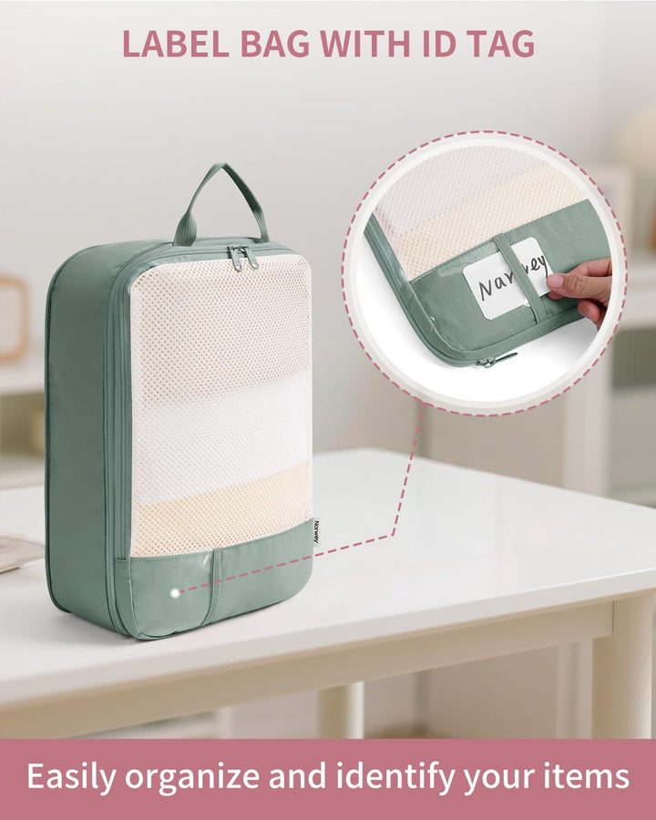 Narwey Koffer Organizer Set, Compression Packing Cubes Backpack, Kompression Packwürfel Rucksack and