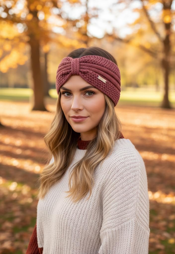Eisglut Damen Stirnband Esmeraldal Merino Made in Germany blush, blush