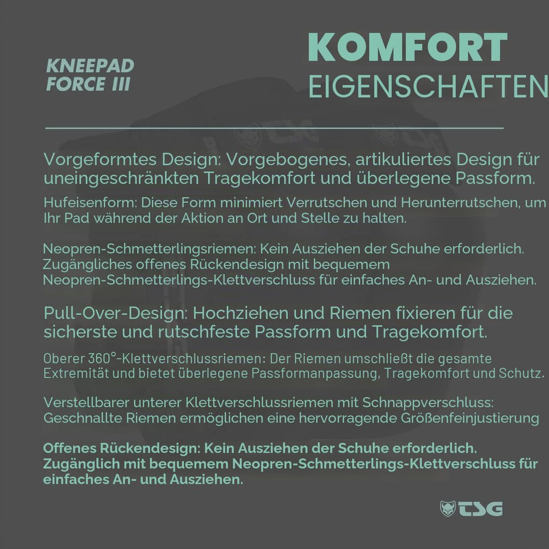 TSG Knieschoner Force Iii L Schwarz, L Schwarz