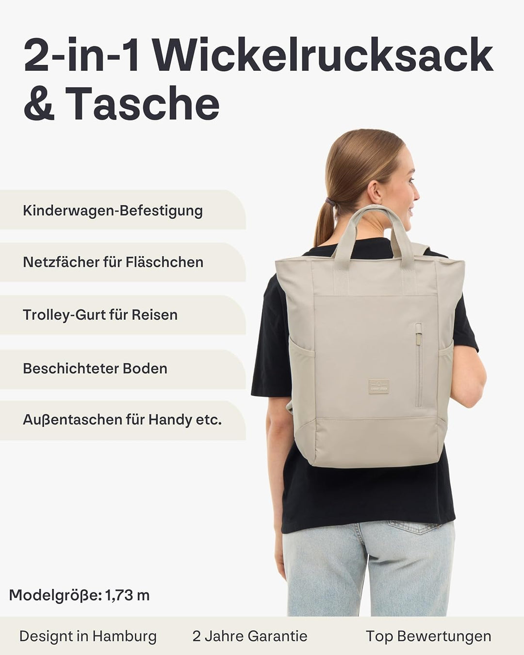 Johnny Urban Wickelrucksack & Wickeltasche für Kinderwagen - Blair - Kinderwagentasche mit vielen Fä